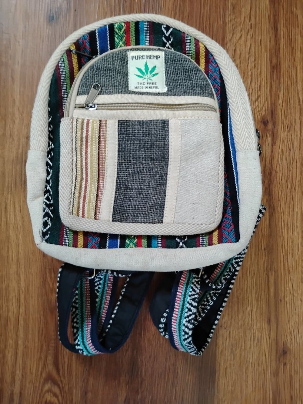 Himalayan Hemp Aztec Mini Backpack - Picture 1 of 3